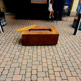 Rectangle Table Patina Fire pit  24"x42"