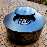 36in Military Tribute  Fire pit ( Mill Scale & Stainless Steel )